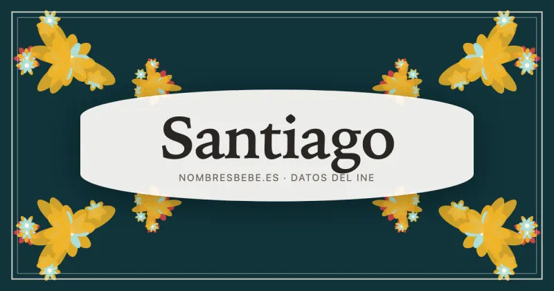 Santiago, en una estampa ornamental de nombresbebe.es