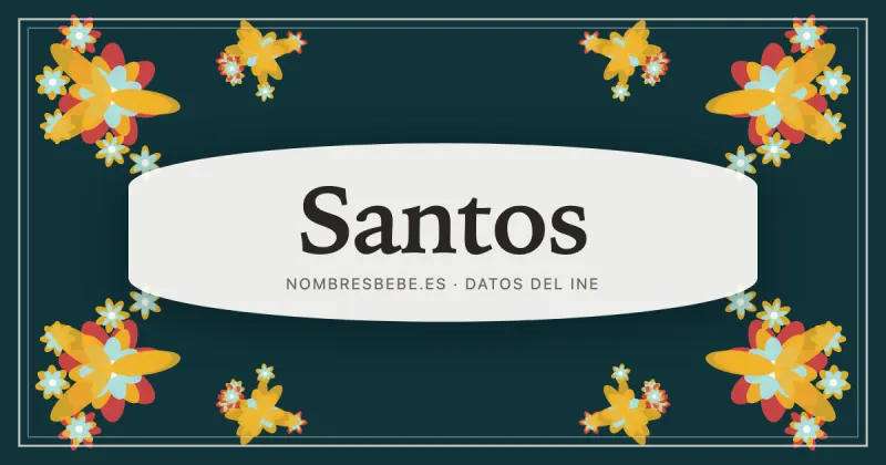 Santos, en una estampa ornamental de nombresbebe.es