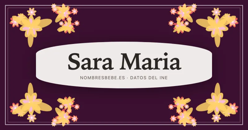 Sara Maria, en una estampa ornamental de nombresbebe.es