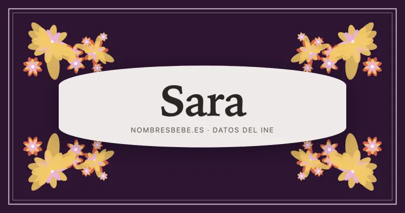 Sara, en una estampa ornamental de nombresbebe.es