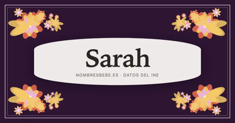 Sarah, en una estampa ornamental de nombresbebe.es
