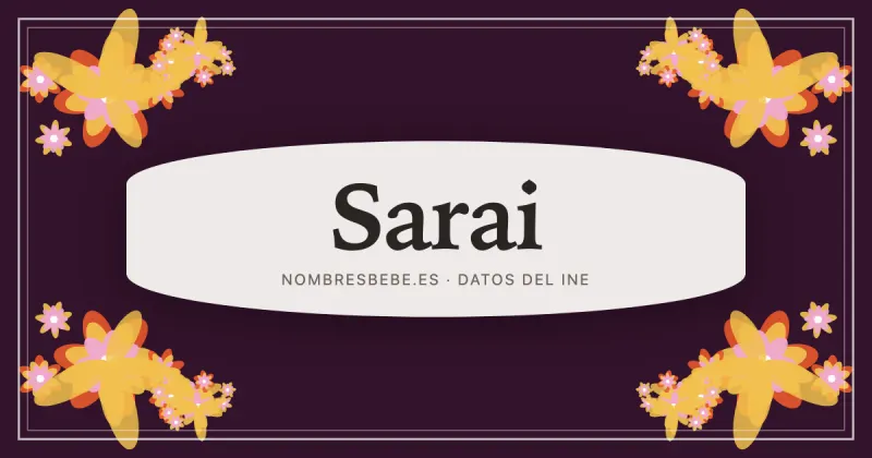 Sarai, en una estampa ornamental de nombresbebe.es