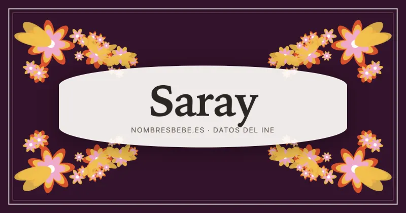 Saray, en una estampa ornamental de nombresbebe.es