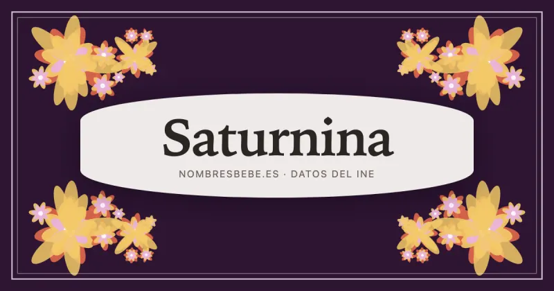 Saturnina, en una estampa ornamental de nombresbebe.es