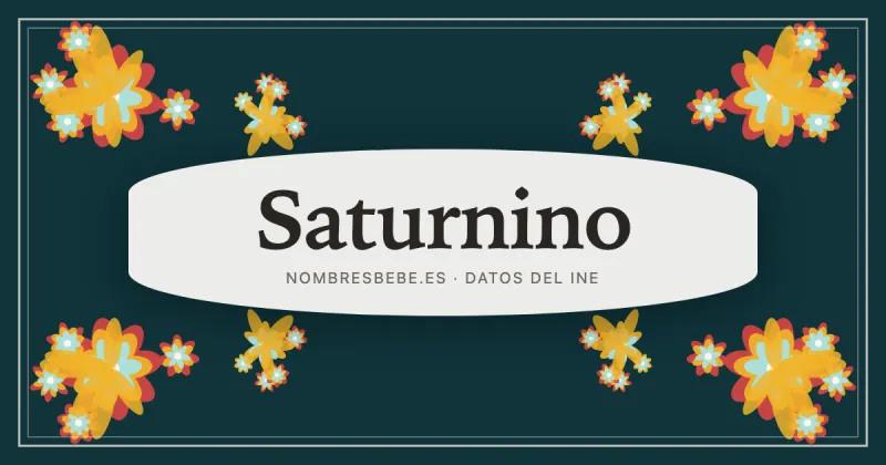 Saturnino, en una estampa ornamental de nombresbebe.es