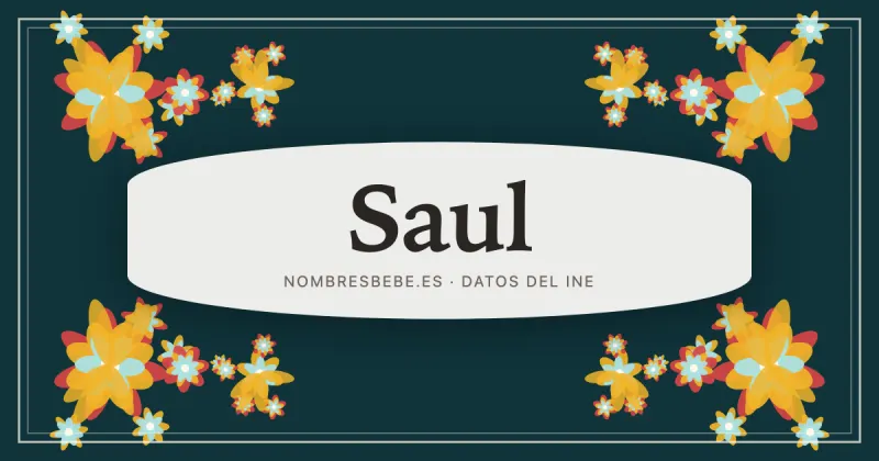 Saul, en una estampa ornamental de nombresbebe.es