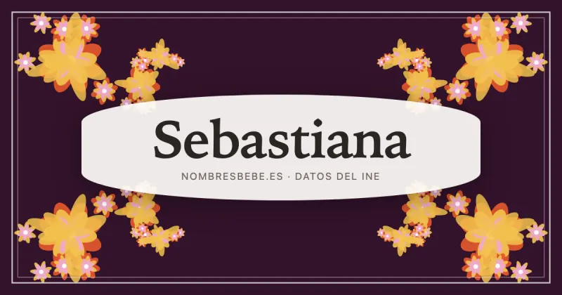 Sebastiana, en una estampa ornamental de nombresbebe.es