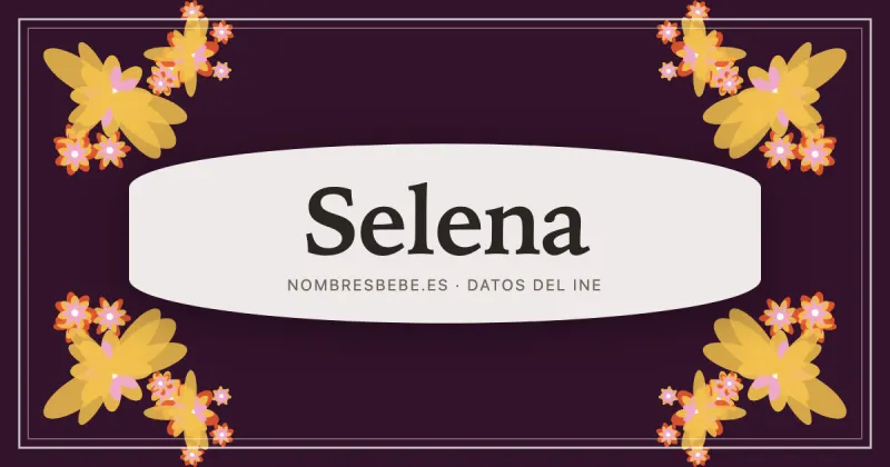 Selena, en una estampa ornamental de nombresbebe.es