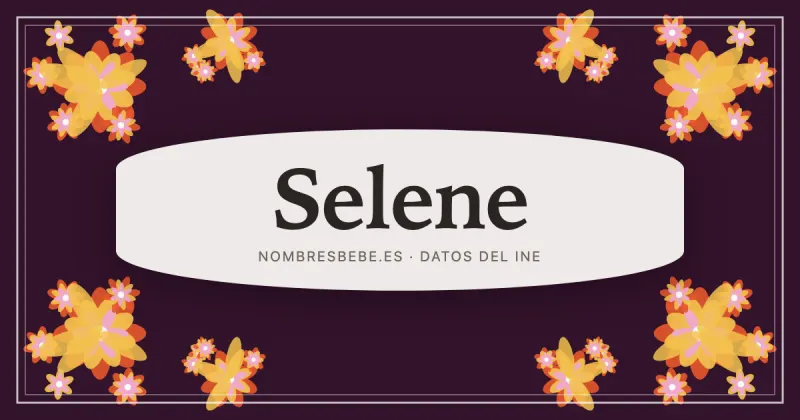 Selene, en una estampa ornamental de nombresbebe.es