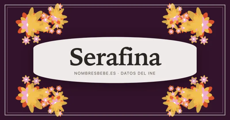 Serafina, en una estampa ornamental de nombresbebe.es