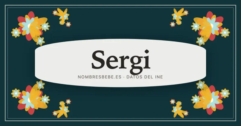 Sergi, en una estampa ornamental de nombresbebe.es