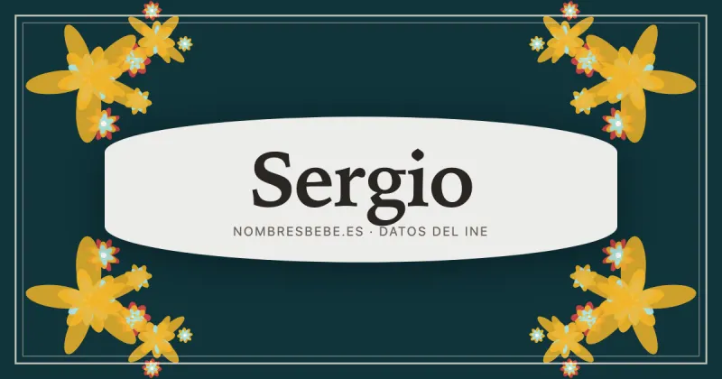 Sergio, en una estampa ornamental de nombresbebe.es