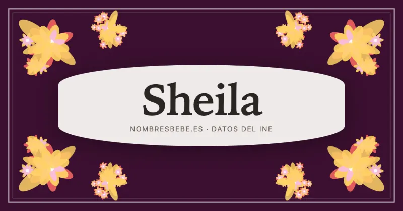 Sheila, en una estampa ornamental de nombresbebe.es