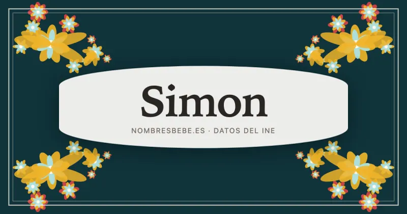 Simon, en una estampa ornamental de nombresbebe.es