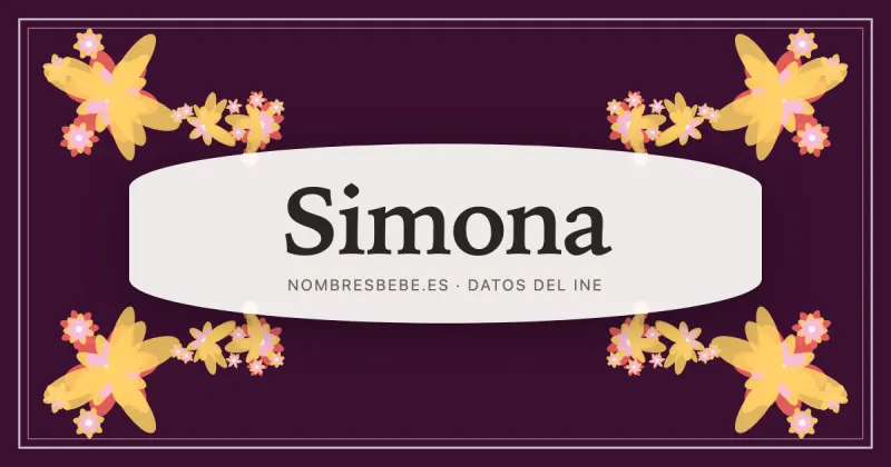 Simona, en una estampa ornamental de nombresbebe.es