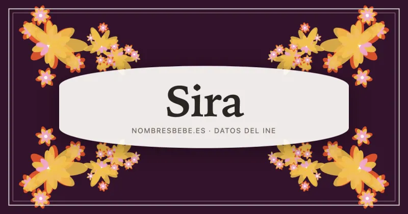 Sira, en una estampa ornamental de nombresbebe.es
