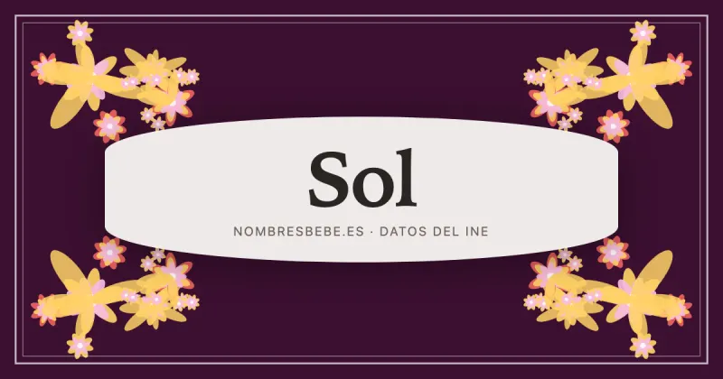 Sol, en una estampa ornamental de nombresbebe.es