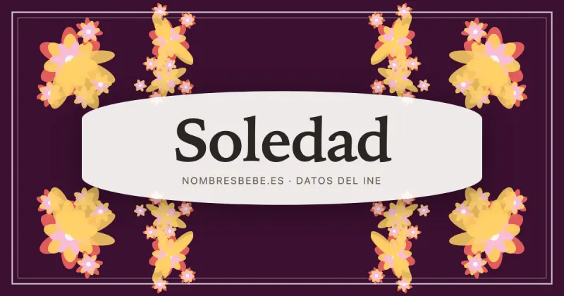 Soledad, en una estampa ornamental de nombresbebe.es