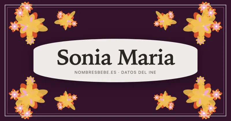 Sonia Maria, en una estampa ornamental de nombresbebe.es