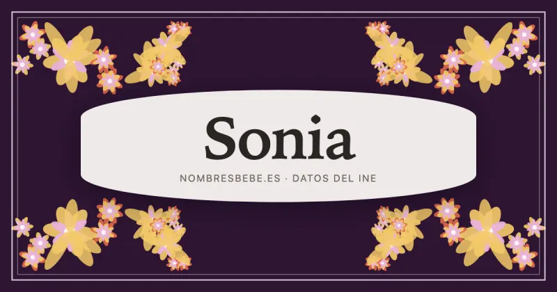 Sonia, en una estampa ornamental de nombresbebe.es