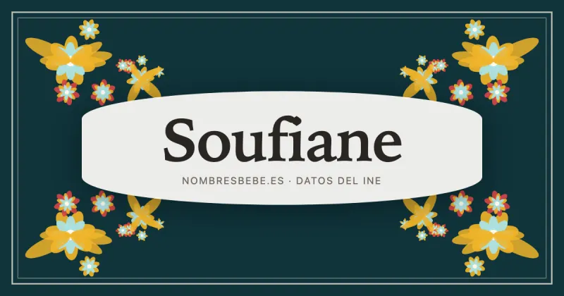 Soufiane, en una estampa ornamental de nombresbebe.es