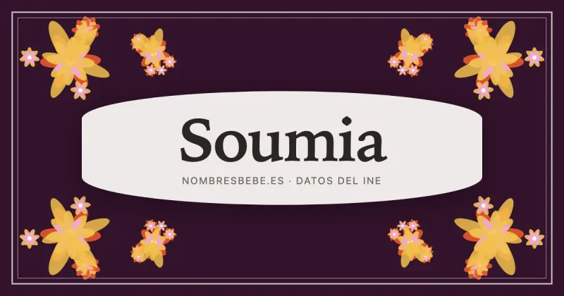 Soumia, en una estampa ornamental de nombresbebe.es
