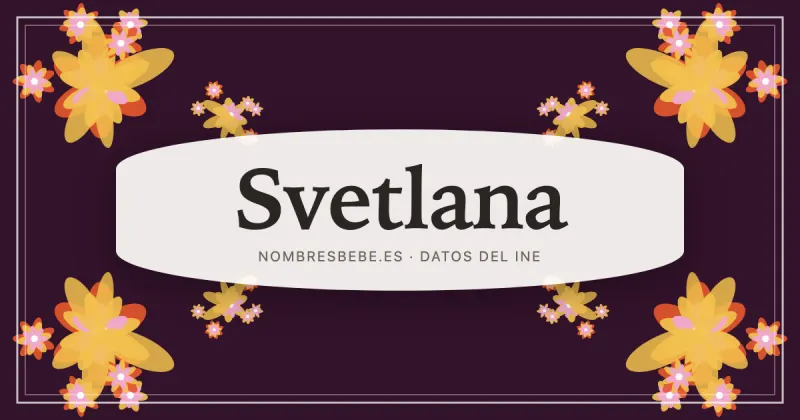 Svetlana, en una estampa ornamental de nombresbebe.es