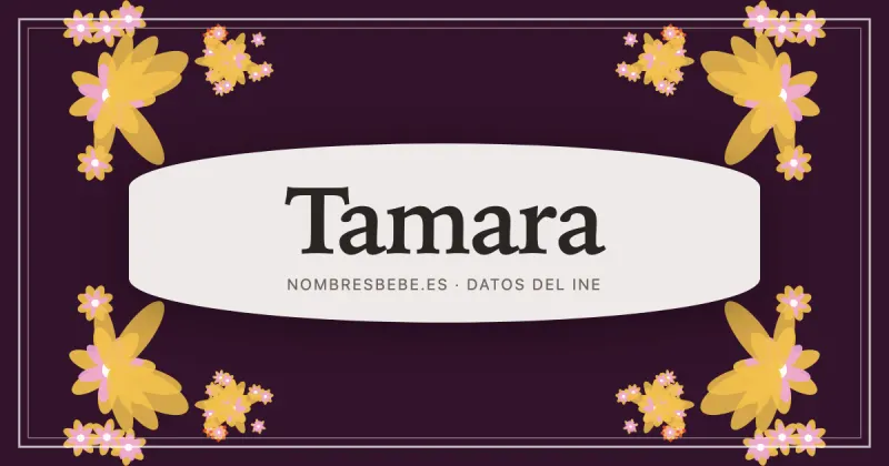 Tamara, en una estampa ornamental de nombresbebe.es