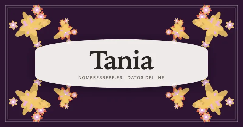 Tania, en una estampa ornamental de nombresbebe.es