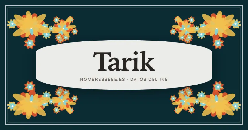 Tarik, en una estampa ornamental de nombresbebe.es
