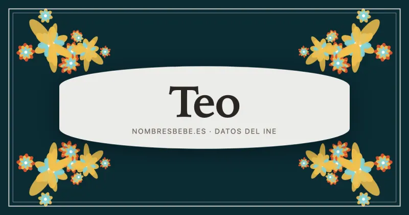 Teo, en una estampa ornamental de nombresbebe.es