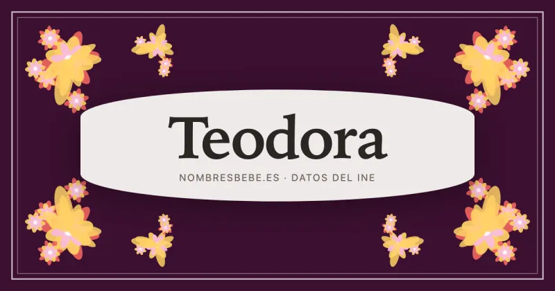 Teodora, en una estampa ornamental de nombresbebe.es