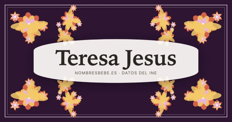 Teresa Jesus, en una estampa ornamental de nombresbebe.es