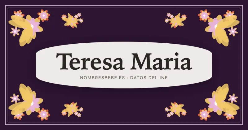 Teresa Maria, en una estampa ornamental de nombresbebe.es
