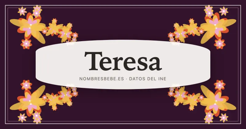 Teresa, en una estampa ornamental de nombresbebe.es
