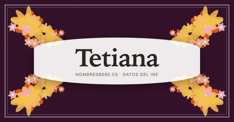 Tetiana, en una estampa ornamental de nombresbebe.es