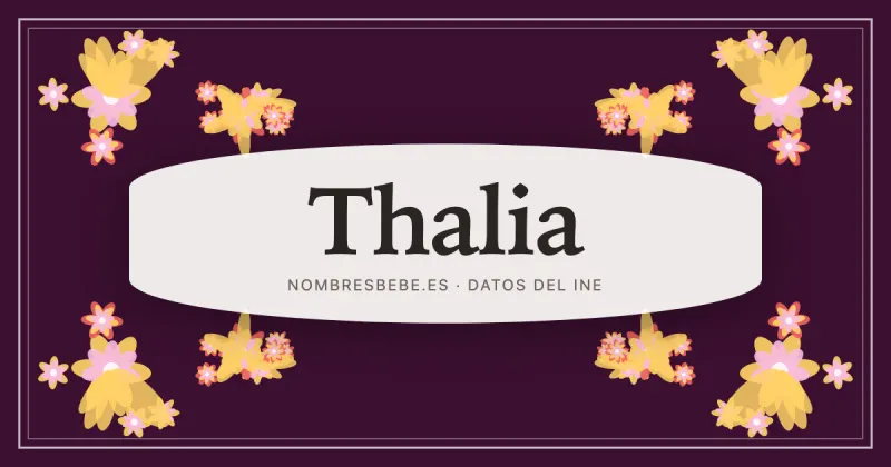 Thalia, en una estampa ornamental de nombresbebe.es