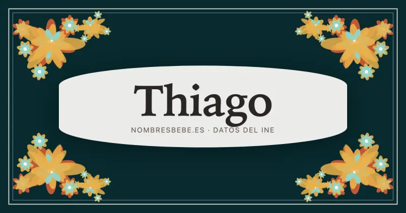 Thiago, en una estampa ornamental de nombresbebe.es