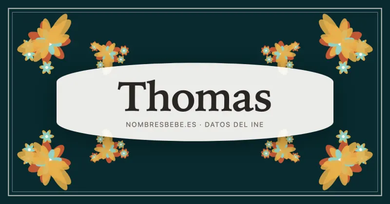 Thomas, en una estampa ornamental de nombresbebe.es
