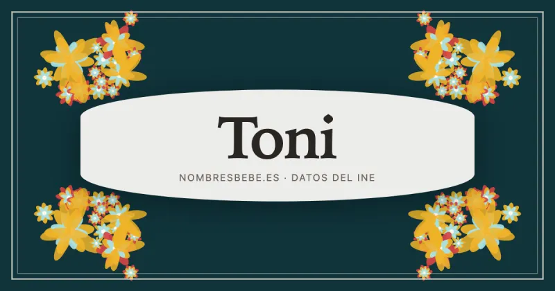 Toni, en una estampa ornamental de nombresbebe.es
