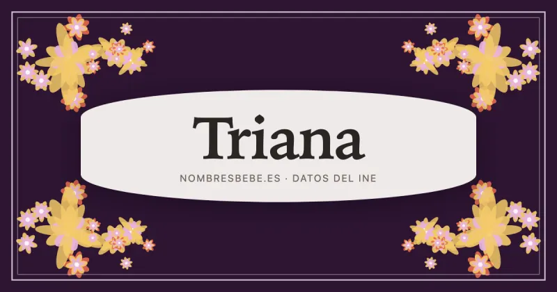 Triana, en una estampa ornamental de nombresbebe.es