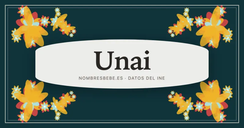 Unai, en una estampa ornamental de nombresbebe.es
