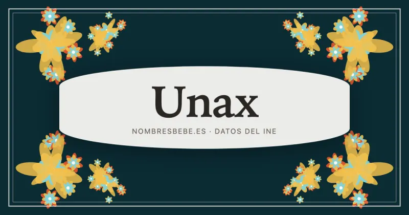 Unax, en una estampa ornamental de nombresbebe.es
