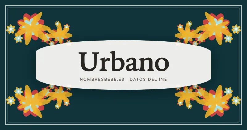 Urbano, en una estampa ornamental de nombresbebe.es