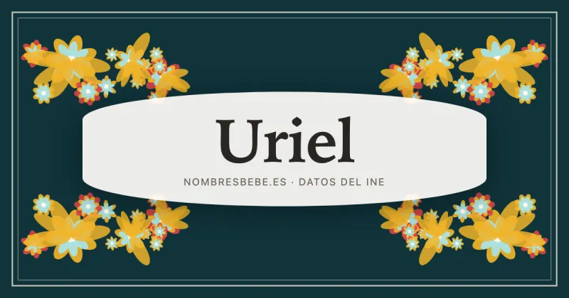 Uriel, en una estampa ornamental de nombresbebe.es