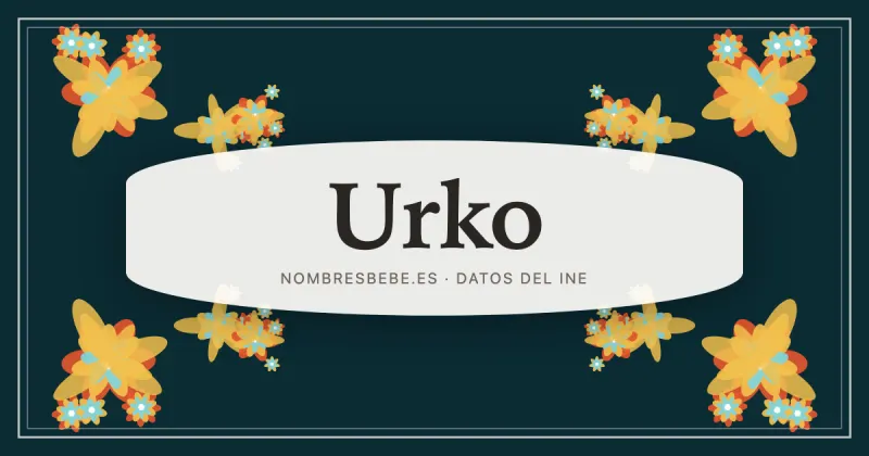 Urko, en una estampa ornamental de nombresbebe.es