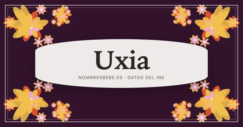 Uxia, en una estampa ornamental de nombresbebe.es