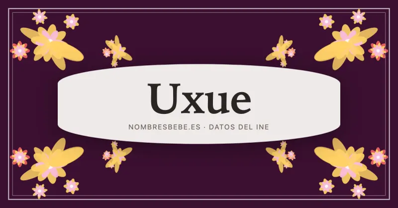 Uxue, en una estampa ornamental de nombresbebe.es