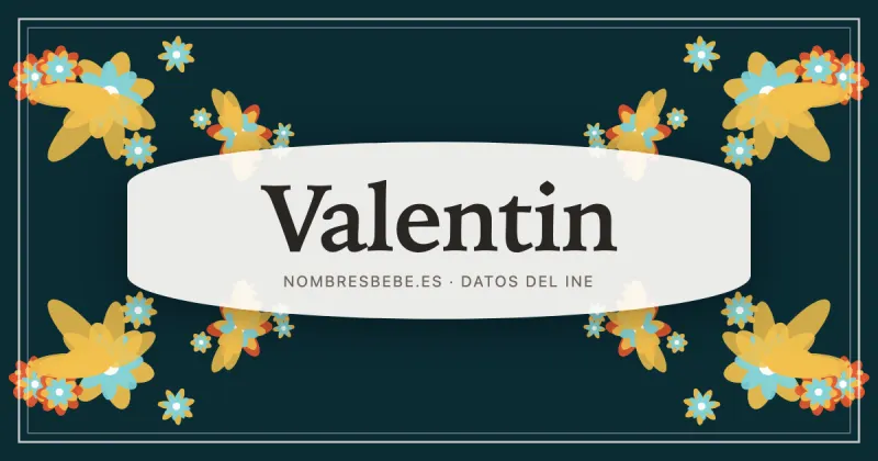 Valentin, en una estampa ornamental de nombresbebe.es