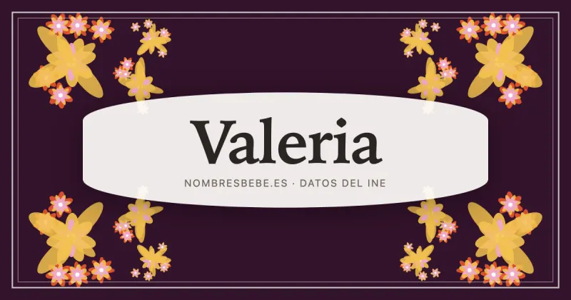 Valeria, en una estampa ornamental de nombresbebe.es